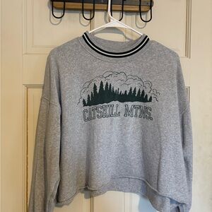 Gray Catskill Mtns Sweater
